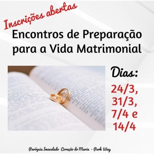 Encontros de preparação para vida matrimonial