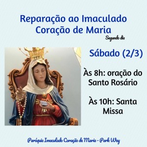 Segundo dia: Reparação ao Imaculado Coração de Maria