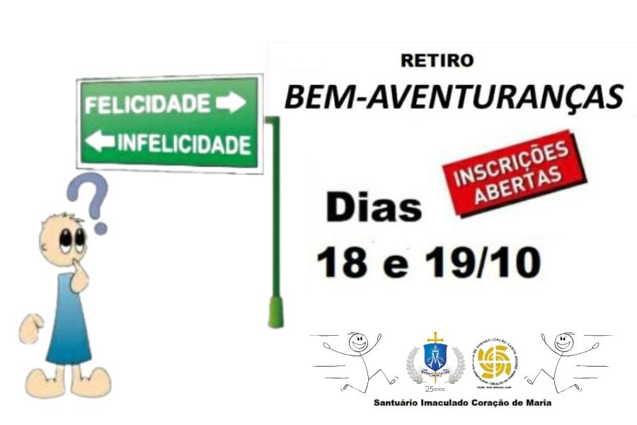 Retiro Bem-Aventuranças – 18 e 19 de outubro